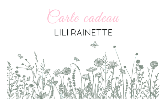 Carte cadeau Lili Rainette